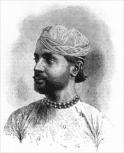'Portrait of Sheodan Sing, Maharao Rajah of Ulwar', c1891. Creator: James Grant.