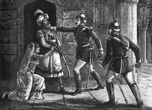'Captain Hodson Arresting the King of Delhi', c1891. Creator: James Grant.