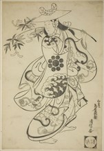 The Actor Sawamura Kodenji I as Tsuyu no Mae in the play "Kanto Koroku," perfor..., printed c. 1915. Creator: Torii Kiyonobu I.