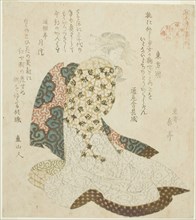 Dongfang Shuo (Tohosaku), from the series "Lives of Taoist Immortals Parodied by..., c. 1821/22. Creator: Gakutei.