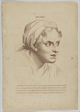 Desire (from Heads Representing the Various Passions of the Soul; as they are Expressed in..., 1765. Creator: Anon.