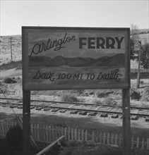 On transportation outskirts of small Oregon town on the Columbia River, Arlington, Oregon, 1939. Creator: Dorothea Lange.