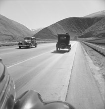 On U.S. 99. in Kern County on the Tehachapi Ridge, 1939. Creator: Dorothea Lange.