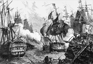 'Sea-Fight Off Trincomalee', c1891. Creator: James Grant.