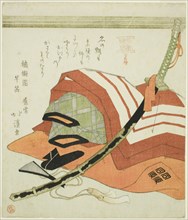 Ichikawa Danjuro's costume for Shibaraku, from the series "Acting Skills of the Ichi..., c. 1818/24. Creator: Totoya Hokkei.