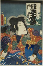Potted Violets: Jiraiya (Tsubo sumire, Jiraiya), from the series "Contemporary Parodies of..., 1862. Creator: Utagawa Kunisada.