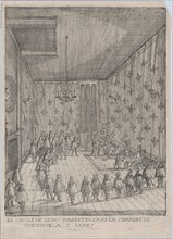 Le Cercle De Leurs Magestes Dans La Chambre De Presence: A: S. Iames; illustration from 'H..., 1639. Creator: Anon.