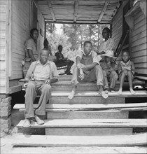 Zollie Lyon, Negro sharecropper, home from the field for dinner..., Wake County, North Carolina, 193 Creator: Dorothea Lange.