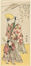 The Actors Ichikawa Danjuro V and Ichikawa Ebizo IV, from a pentaptych of eleven actors ce..., 1788. Creator: Torii Kiyonaga.
