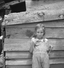 Possibly: Eight year old daughter who helps...tobacco..., Granville County, North Carolina, 1939. Creator: Dorothea Lange.