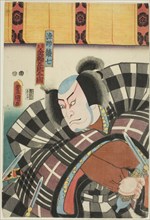 The actor Nakamura Utaemon IV as the fisherman Fukashichi, actually Kanawa Goro..., c. 1847/52. Creator: Utagawa Kunisada.