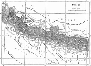'Map of Nepaul', c1891. Creator: James Grant.