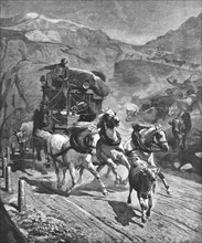 ''Crossing the St. Gothard Pass; after Kudolf Koller', 1888. Creator: Unknown.