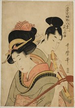 Likes Enjoying Herself (Tanoshimizuki), from the series "Eight Views of Favorite..., c. 1801/02. Creator: Kitagawa Utamaro.