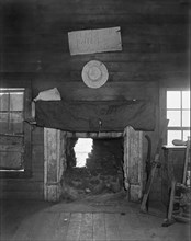 Cotton room, formerly prayer meeting room, Frank Tengle's farm, Hale County, Alabama, 1936. Creator: Walker Evans.
