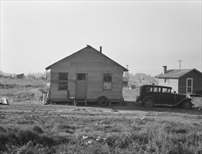 Rural shack community on outskirts of town..., near Klamath Falls, Oregon, 1939. Creator: Dorothea Lange.