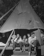 Tent mates at Camp Nathan Hale, Southfields, New York, 1943 Creator: Gordon Parks.