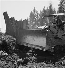 Possibly: Bulldozer...Nieman farm, near Vader, Lewis County, Western Washington, 1939. Creator: Dorothea Lange.