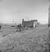 Living conditions for migratory laborers in private auto camp, Calipatria, Imperial County, 1939. Creator: Dorothea Lange.