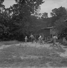 Noontime chores on Negro tenant farm, Granville County, North Carolina, 1939. Creator: Dorothea Lange.