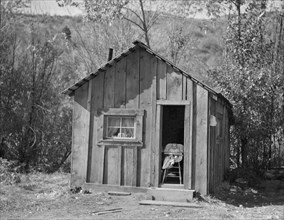 Home of one member of Ola self-help sawmill co-op, Gem County, Idaho, 1939. Creator: Dorothea Lange.