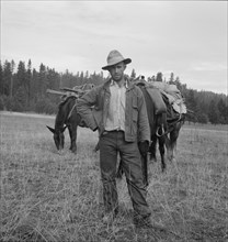Basque sheep herder who speaks broken English..., Adams County, Idaho, 1939. Creator: Dorothea Lange.