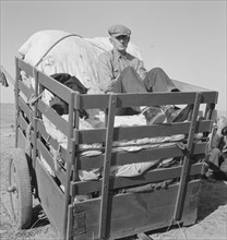 Farm boys from western Nebraska, now migrating farm workers..., Merrill, Oregon, 1939. Creator: Dorothea Lange.