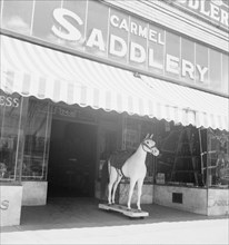 Storefront of San Joaquin Valley town, Fresno, on U.S. 99, California, 1939. Creator: Dorothea Lange.