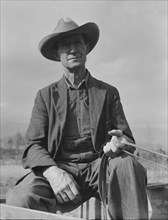 Ex-Nebraska farmer now a stump farmer, FSA Borrower, Bonner County, Idaho, 1939. Creator: Dorothea Lange.
