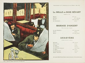 Eighth Performance: La Belle au bois rêvant, Mariage d'argent, Ahasvère, for Le Théatre..., 1892–93. Creator: Henri-Gabriel Ibels.