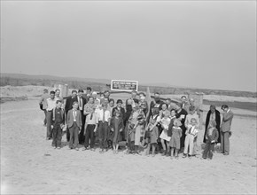 All the members of the congregation. Friends church (Quaker). Dead Ox Flat, Malheur County, Oregon.