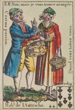 Hab.t de l'Autriche from Playing Cards (for Quartets) 'Costumes des Peuples Étrangers', 1700-1799.