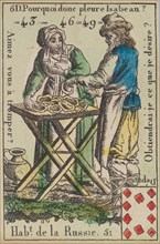 Hab.t de la Russie from Playing Cards (for Quartets) 'Costumes des Peuples Étrangers', 1700-1799.