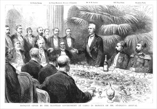 ''Banquet given by the Egyptian Government at Cairo in honour of Mr. Stanley's arrival', 1890.