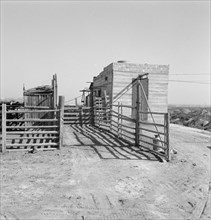 Country slaughterhouse for use of farmers. One mile north of Nyssa, Malheur County, Oregon.