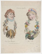 Caricatures Anglaises: Monsieur Craque Perruquier et Mademoiselle Flore, after August 1800.