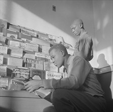 Daytona Beach, Florida. Bethune-Cookman College. Students in the library reading room.