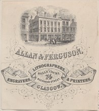 Trade Card for Allan & Ferguson, Engravers, Lithographers & Printers, 19th century.