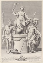 Group of statues representing Peace, supported by Neptune and Mars, ca. 1741-1786.