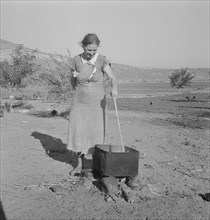 Mrs. Cates. Malheur County, Oregon. [Oklahoma farmer, now living in Cow Hollow].