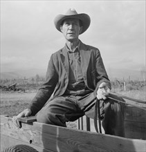 Was Nebraska farmer, now developing land in cut-over area. Bonner County, Idaho.