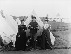 Lamb, Richard and Mrs. Lamb. (Spanish American war camp), between 1890 and 1910.