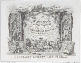 Trade Card for W. Percival, General Engraver & Ornamental Printer, 19th century.