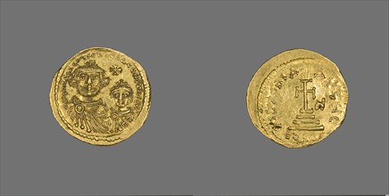 Solidus (Coin) Portraying Heraclius and His Son Heraclius Constantine, 613-616.