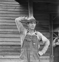 Tobacco sharecropper tells about his prospects. Person County, North Carolina.