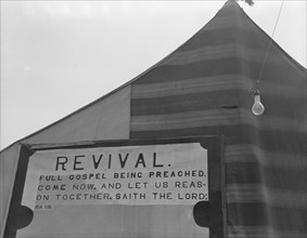 Washington, Yakima. Sumac Park. Revival meetings are held in Yakima shacktown.
