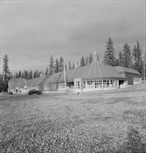 Stores and community center in model lumber company town, Gilchrist, Oregon.