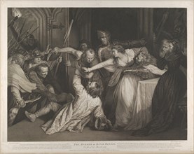 Mary, Queen of Scots witnessing the murder of David Rizzio, January 1, 1791.