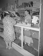 Washington, D.C. Shopper in a store at 7th Street and Florida Avenue, N.W..