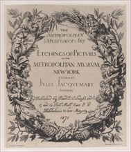 Title page, Etchings of Pictures in the Metropolitan Museum New York, 1871.